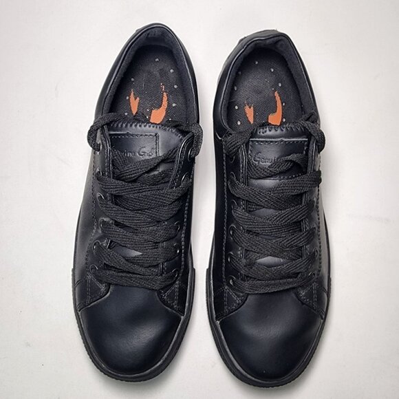 Genuine Grip Black Work Shoes Unisex Leather Work Shoes Size W9 M7 - Picture 1 of 8